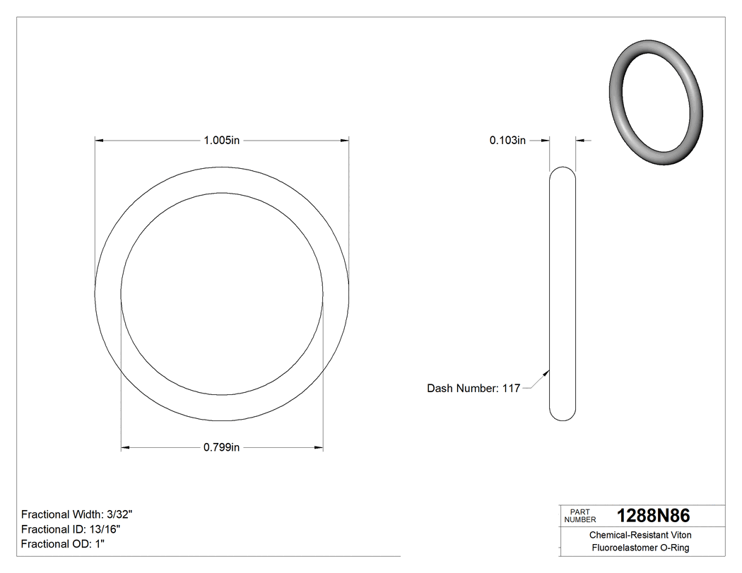 Technical drawing - 1288N86